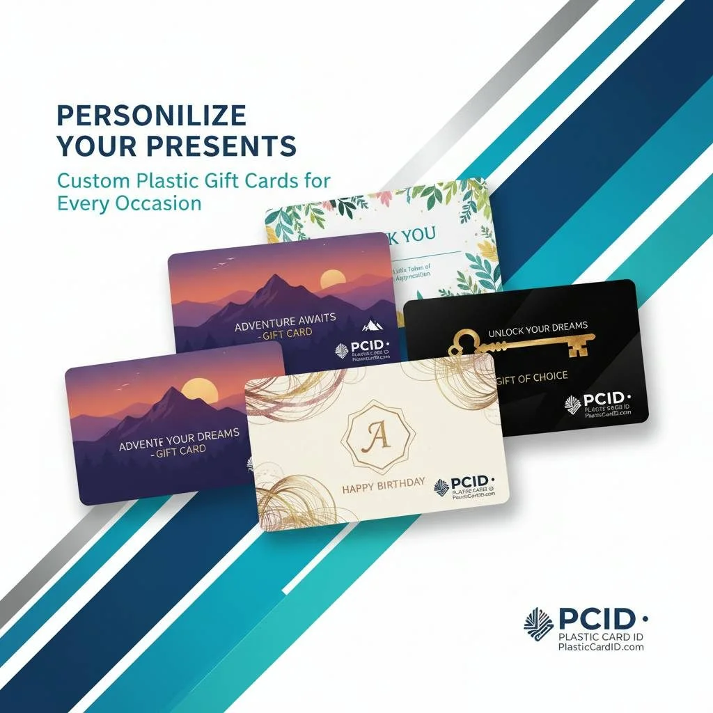 Personalized Gift Cards with Plastic Card ID